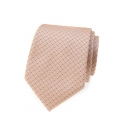 Pudrová pánská kravata s jemným vzorem