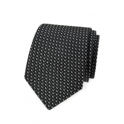 Černonílá pánská kravata s jemným vzorem