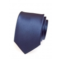 Tmavě modrá pánská kravata ze saténu