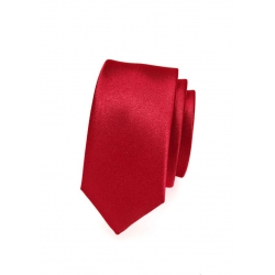 červená pánská kravata ze saténu
