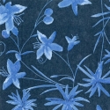 Svatební ubrousky -  modré malované květy