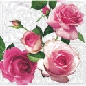 Svatební ubrousky - romantika a růžové růže