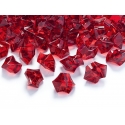 Červené akrylové krystalky s dírkou