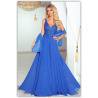 Dlouhé  modré šaty STRAWBERRY