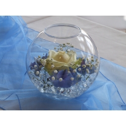 Skleněná váza koule - průměr 14cm