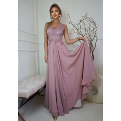 Dlouhé fialové šaty MIA