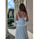 Dlouhé bílé šaty STRAWBERRY