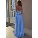 Dlouhé modré šaty SOPHIE